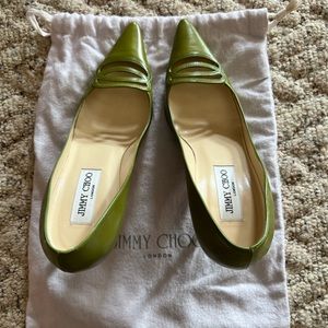 Jimmy Choo Burnt Lime Green 38 1/2